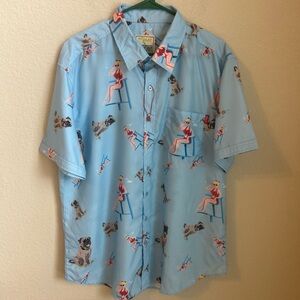 RSVLTS Sandlot Shirt Mens XL Button Up Lifeguard Dog The Beast Movie Dad NWOT